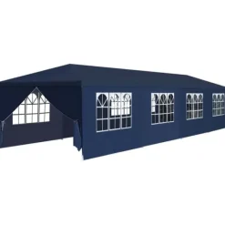 Telte & Lysthuse^The Living Store havefesttelt 3 x 12 m blå - Festtelte & havepavilloner
