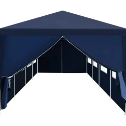 Telte & Lysthuse^The Living Store havefesttelt 3 x 12 m blå - Festtelte & havepavilloner
