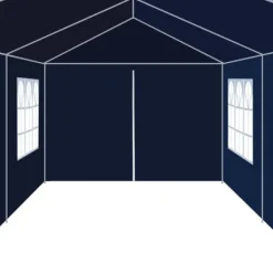 Telte & Lysthuse^The Living Store havefesttelt 3 x 12 m blå - Festtelte & havepavilloner