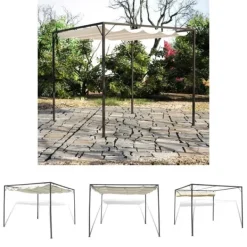 Buer, Spalier, Lysthuse Uden Tag^The Living Store havepavillon med tilbagetrækkeligt tag - Festtelte & havepavilloner
