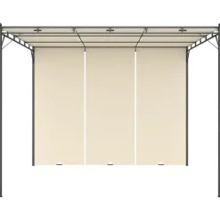 Sale The Living Store havepavillon med gardin 3x3x2,25m cremefarvet - Festtelte & havepavilloner Buer, Spalier, Lysthuse Uden Tag