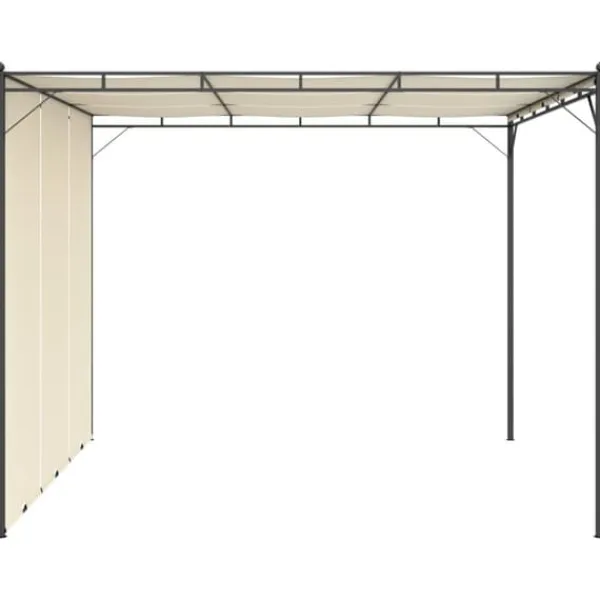 Sale The Living Store havepavillon med gardin 3x3x2,25m cremefarvet - Festtelte & havepavilloner Buer, Spalier, Lysthuse Uden Tag