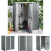 Sale The Living Store haveskur 180,5x97x209,5 galvaniseret stål grå - Skure & Redskabsskure Skure, Garager & Carports