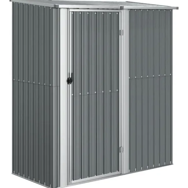 Sale The Living Store haveskur 180,5x97x209,5 galvaniseret stål grå - Skure & Redskabsskure Skure, Garager & Carports