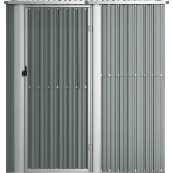 Sale The Living Store haveskur 180,5x97x209,5 galvaniseret stål grå - Skure & Redskabsskure Skure, Garager & Carports