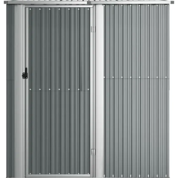Sale The Living Store haveskur 180,5x97x209,5 galvaniseret stål grå - Skure & Redskabsskure Skure, Garager & Carports