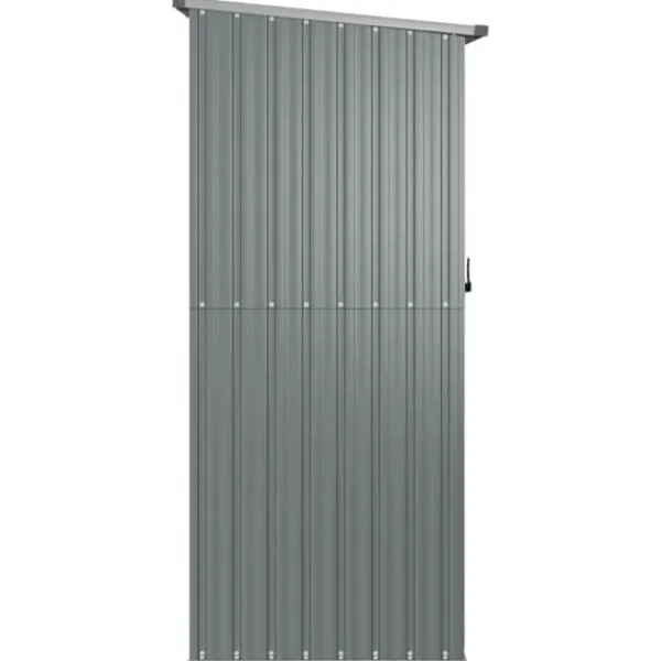 Sale The Living Store haveskur 180,5x97x209,5 galvaniseret stål grå - Skure & Redskabsskure Skure, Garager & Carports