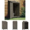 Skure, Garager & Carports^The Living Store haveskur 55x52x112 cm massivt grantræ antracitgrå - Skure & Redskabsskure