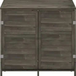 Sale The Living Store haveskur 102x52x112 cm massivt grantræ antracitgrå - Skure & Redskabsskure Skure, Garager & Carports