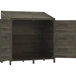 Sale The Living Store haveskur 102x52x112 cm massivt grantræ antracitgrå - Skure & Redskabsskure Skure, Garager & Carports