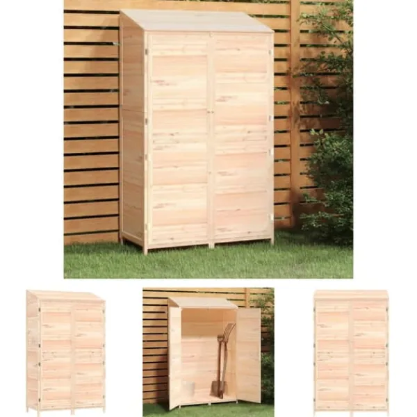 Skure, Garager & Carports^The Living Store haveskur 102x52x174,5 cm massivt grantræ - Skure & Redskabsskure