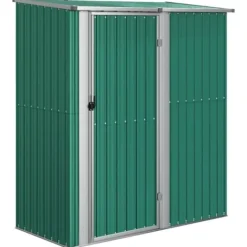 New The Living Store haveskur 180,5x97x209,5 galvaniseret stål grøn - Skure & Redskabsskure Skure, Garager & Carports