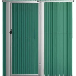New The Living Store haveskur 180,5x97x209,5 galvaniseret stål grøn - Skure & Redskabsskure Skure, Garager & Carports