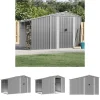 Best The Living Store haveskur 277x192,5x179 cm galvaniseret stål grå - Skure & Redskabsskure Skure, Garager & Carports