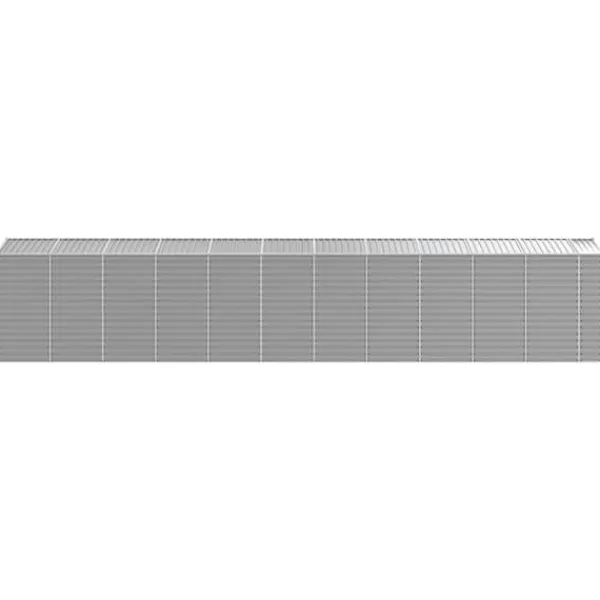 Skure, Garager & Carports^The Living Store haveskur 191x980x198 cm galvaniseret stål lysegrå - Skure & Redskabsskure