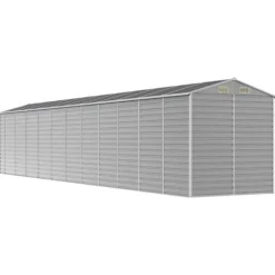 Skure, Garager & Carports^The Living Store haveskur 191x980x198 cm galvaniseret stål lysegrå - Skure & Redskabsskure