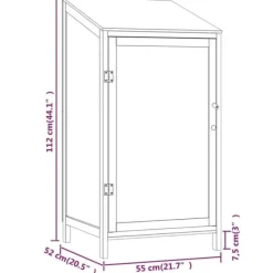 Skure, Garager & Carports^The Living Store haveskur 55x52x112 cm massivt grantræ brun - Skure & Redskabsskure