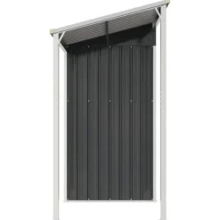 Discount The Living Store haveskur med udvidet tag 277x110,5x181 cm stål antracitgrå - Skure & Redskabsskure Skure, Garager & Carports