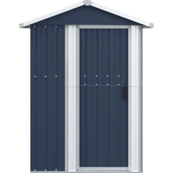 Skure, Garager & Carports^The Living Store haveskur 126x97,5x177 cm galvaniseret stål antracitgrå - Skure & Redskabsskure