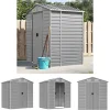 Sale The Living Store haveskur 191x130x198 cm galvaniseret stål lysegrå - Skure & Redskabsskure Skure, Garager & Carports