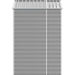 Sale The Living Store haveskur 191x130x198 cm galvaniseret stål lysegrå - Skure & Redskabsskure Skure, Garager & Carports