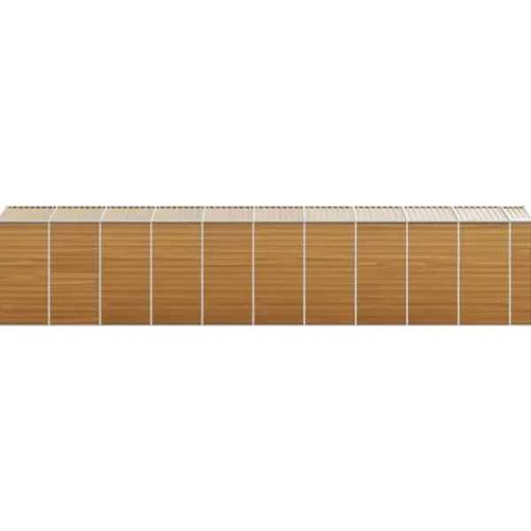 Best The Living Store haveskur 191x895x198 cm galvaniseret stål lysebrun - Skure & Redskabsskure Skure, Garager & Carports