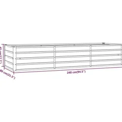Krukker & Plantebeholdere^The Living Store højbed 240x80x45 cm cortenstål rustfarvet - Plantekrukker