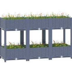 Krukker & Plantebeholdere^The Living Store højbed 120x40x71 cm polypropylen - Plantekrukker