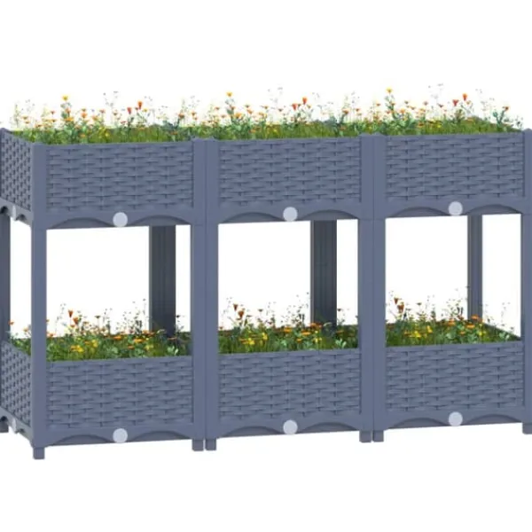 Krukker & Plantebeholdere^The Living Store højbed 120x40x71 cm polypropylen - Plantekrukker