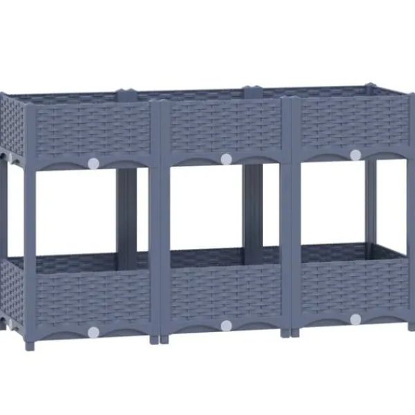 Krukker & Plantebeholdere^The Living Store højbed 120x40x71 cm polypropylen - Plantekrukker