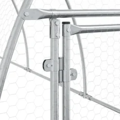 The Living Store hønsehus 300x105x120 cm galvaniseret stål sølvfarvet - Huse & bure til små dyr Drivhus