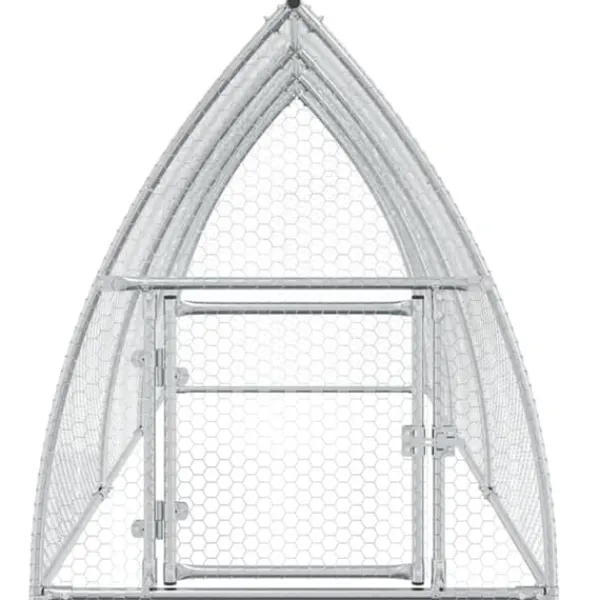 The Living Store hønsehus 300x105x120 cm galvaniseret stål sølvfarvet - Huse & bure til små dyr Drivhus