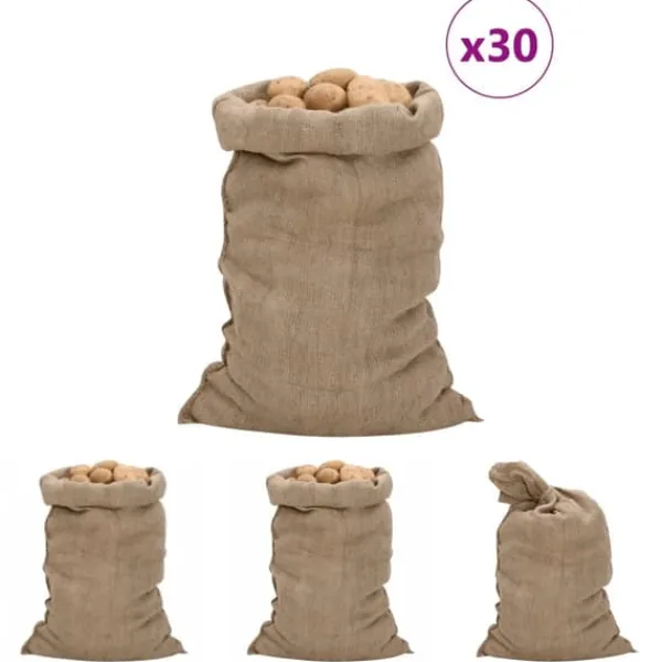 Havekurve^The Living Store jutesække 30 stk. 60x105 cm 100 % jute 340 g/m2 - Kufferter & tasker