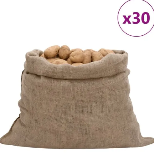 Havekurve^The Living Store jutesække 30 stk. 100x110 cm 100 % jute 220 g/m2 - Kufferter & tasker