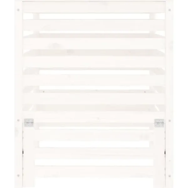 Outlet The Living Store kompostbeholder 82,5x82,5x99,5 cm massivt fyrretræ hvid - Kompostbeholdere Kompostering