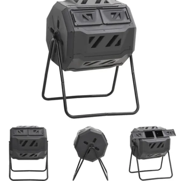 Hot The Living Store kompostbeholder til have 73x64x95 cm 160 l sort - Kompostbeholdere Kompostering