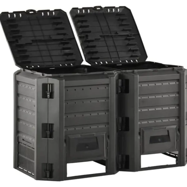 Outlet The Living Store kompostbeholder 800 l sort - Kompostbeholdere Kompostering