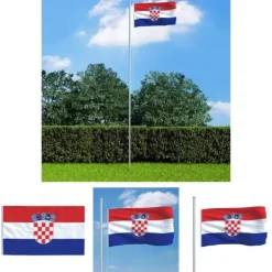 Best The Living Store Kroatiens flag 90x150 cm - Flag & vimpler Flag & Vindposer