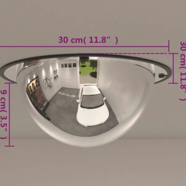 Sikkerhedsspejle^The Living Store kuppelformet trafikspejl Ø30 cm akryl - Vej- og trafikskilte