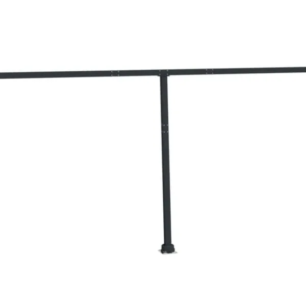 Buer, Spalier, Lysthuse Uden Tag^The Living Store markisestolpesæt 450x245 cm jern antracitgrå - Markiser