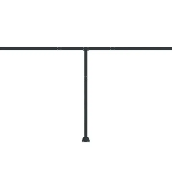 Buer, Spalier, Lysthuse Uden Tag^The Living Store markisestolpesæt 450x245 cm jern antracitgrå - Markiser