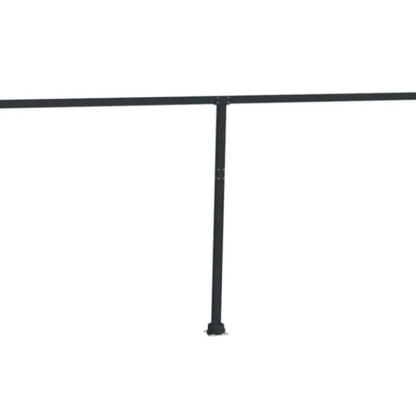 Buer, Spalier, Lysthuse Uden Tag^The Living Store markisestolpesæt 450x245 cm jern antracitgrå - Markiser