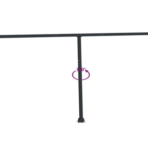 Buer, Spalier, Lysthuse Uden Tag^The Living Store markisestolpesæt 450x245 cm jern antracitgrå - Markiser