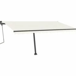 Buer, Spalier, Lysthuse Uden Tag^The Living Store markisestolpesæt 450x245 cm jern antracitgrå - Markiser