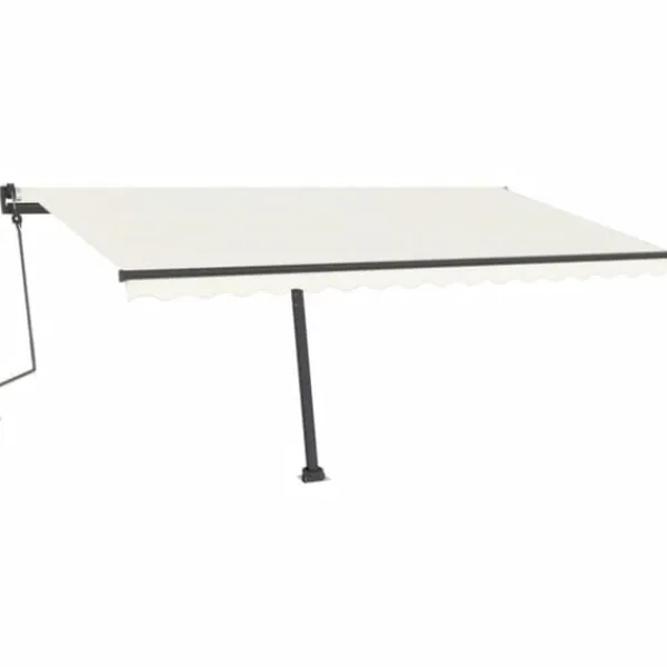 Buer, Spalier, Lysthuse Uden Tag^The Living Store markisestolpesæt 450x245 cm jern antracitgrå - Markiser