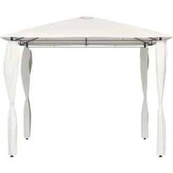 Telte & Lysthuse^The Living Store med stolpeovertræk 3x3x2,6 m 160 g/m² cremefarvet - Festtelte & havepavilloner