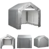 Skure, Garager & Carports^The Living Store opbevaringstelt 180x180 cm galvaniseret stål grå - Skure & Redskabsskure