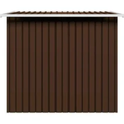 Online The Living Store opbevaringsskur til haven 194x121x181 cm stål brun - Skure & Redskabsskure Skure, Garager & Carports