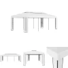 Outlet The Living Store pavillon med dobbelttag 3x6 m hvid - Festtelte & havepavilloner Telte & Lysthuse