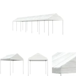 The Living Store pavillon med tag 13,38x2,28x2,69 m polyethylen hvid - Festtelte & havepavilloner Telte & Lysthuse